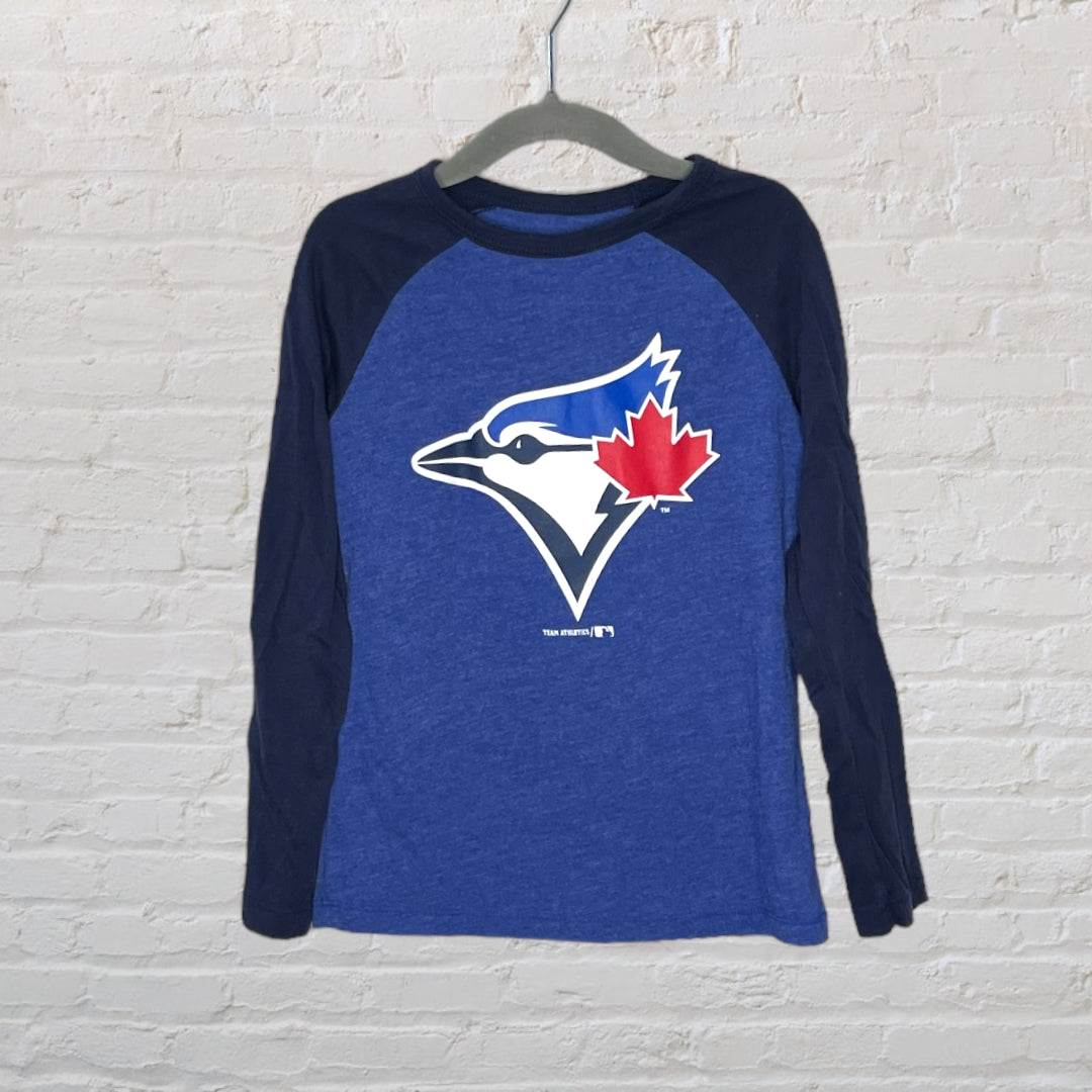 Toronto Blue Jays Long-Sleeved Tees, Blue Jays Raglan, Long-Sleeve T-Shirts