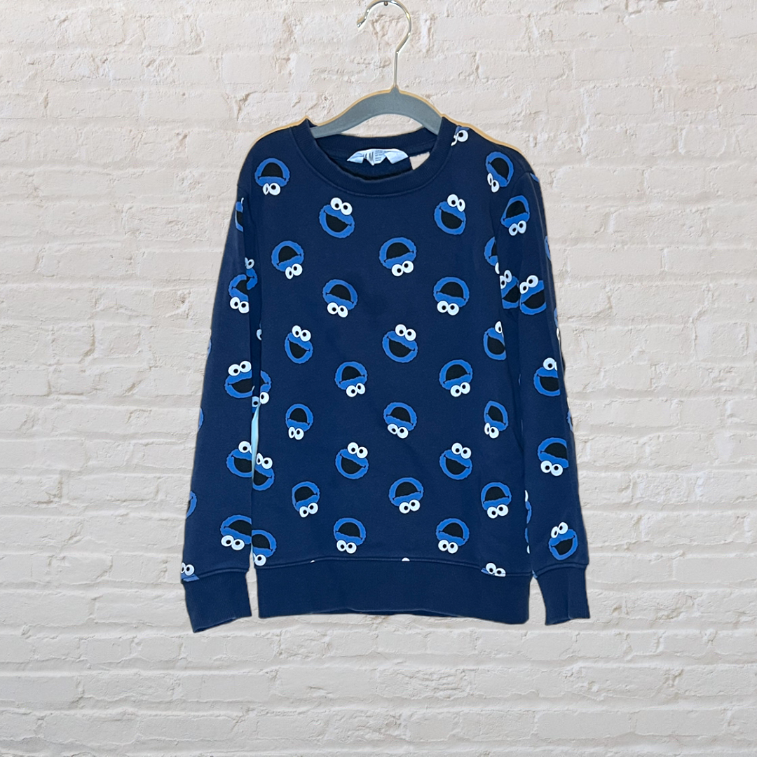 H M x Sesame Street Cookie Monster Sweater 7 8 Piece By Piece Kids