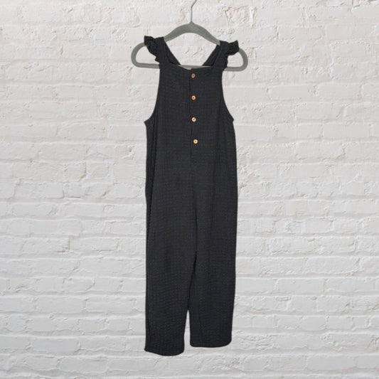 Zara Textured Button-Down Romper (4T)