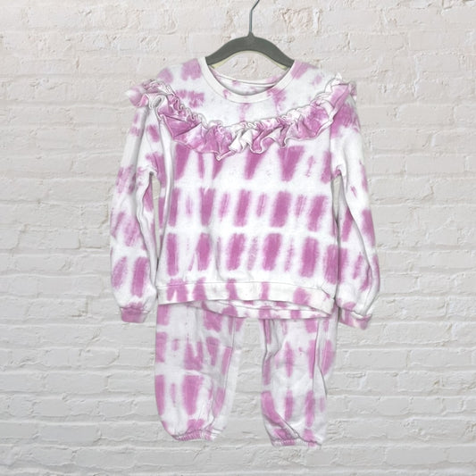 Tucker + Tate Tie-Dye Ruffle Lounge Set (4T)