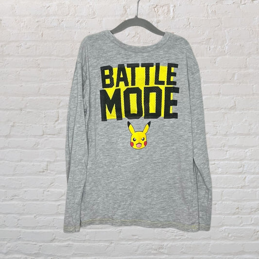 Pokemon 'Battle Mode' Pikachu Long-Sleeve (7-8)