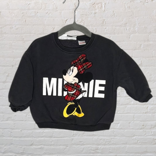 Zara X Disney Plaid Minnie Sweatshirt (9-12)