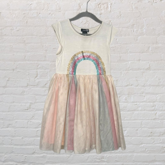 Zunie Sparkly Rainbow Tulle Dress (6)