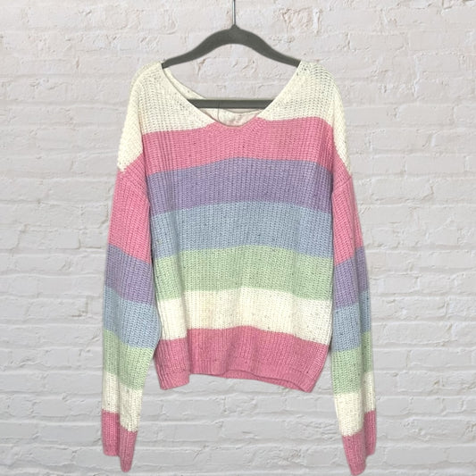 Urban Kids Pastel Stripe Sweater (10-12)