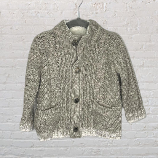 Zara Cable Knit Button-Up Sweater (2T)