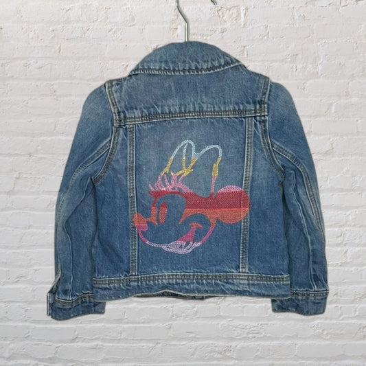 Gap X Disney Embroidered Minnie Denim Jacket (3T)