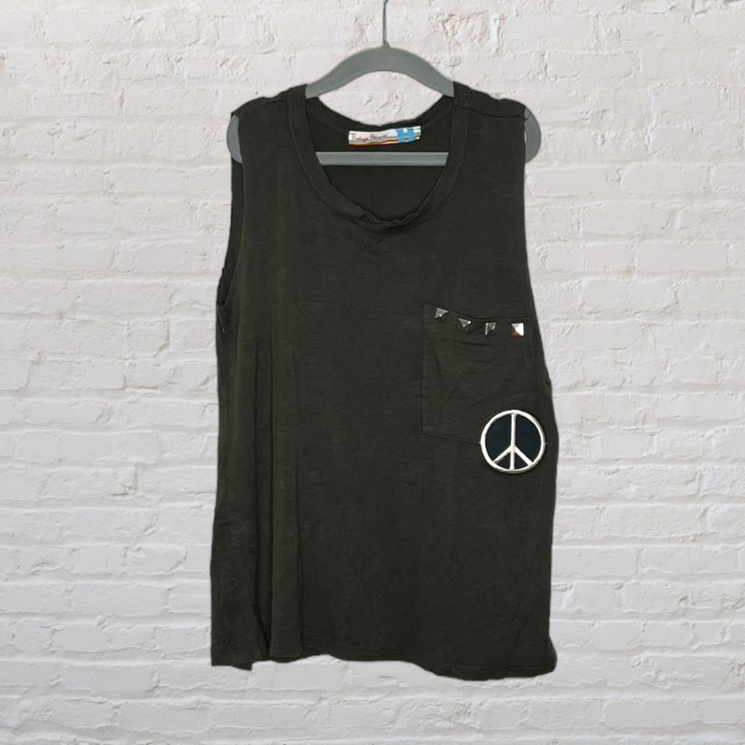 Vintage Havana Studded Peace Sign Tank (12)