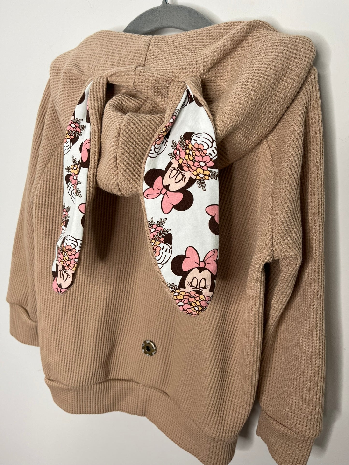 Blake & Honey Minnie Bunny Ears Waffle Hoodie (2T)*