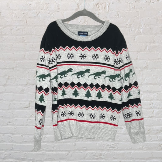 Andy & Evan Dino Fair Isle Knit Sweater (8)