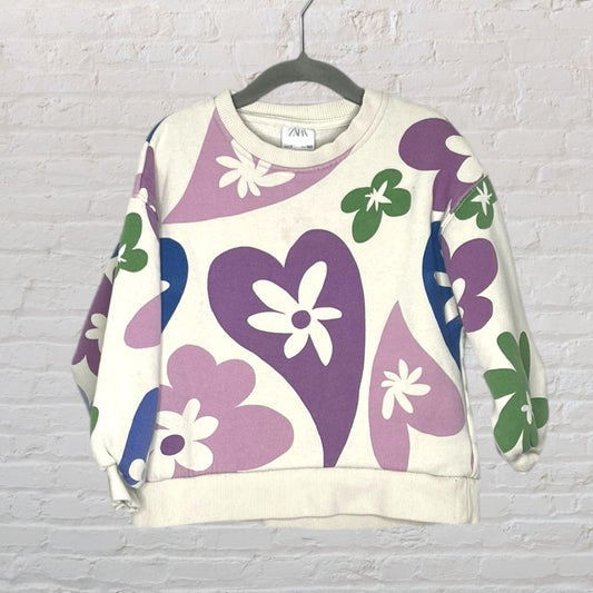 Zara Floral Heart Print Sweatshirt (6)