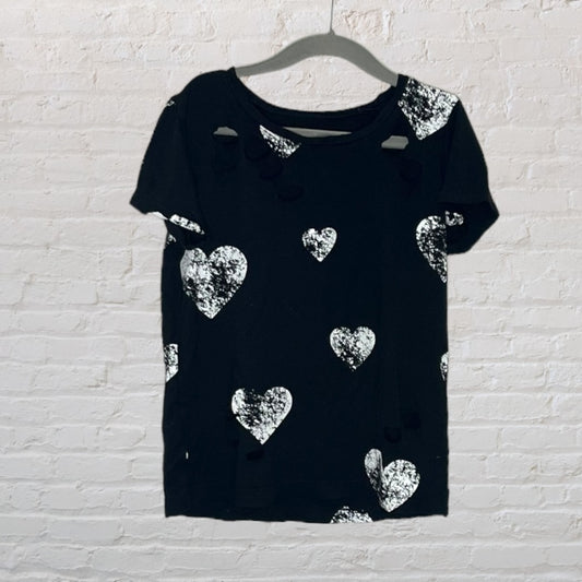 Flowers By Zoe Distressed Slouchy Heart T-Shirt (6)