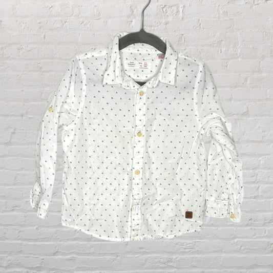 Zara Sailboat Print Collared Shirt (4T)