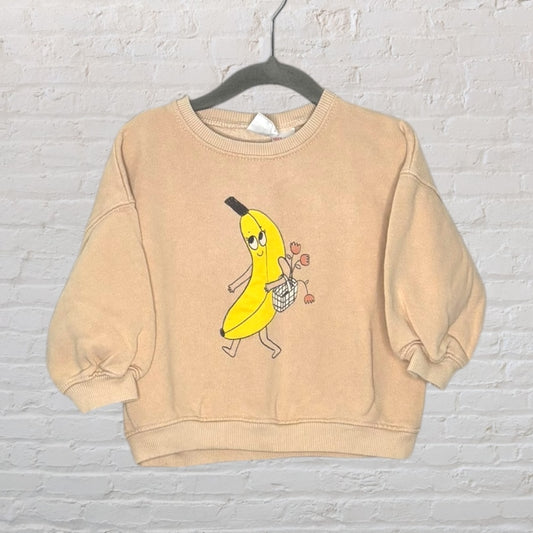 Zara Shopping Banana Sweatshirt (18-24)