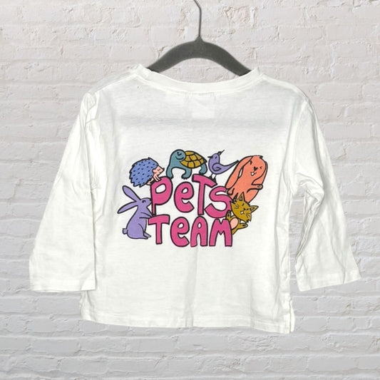 Zara 'Pets Team' Graphic Long-Sleeve (18-24)