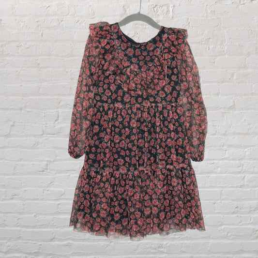 Zara Floral Tulle-Overlay Dress (6)