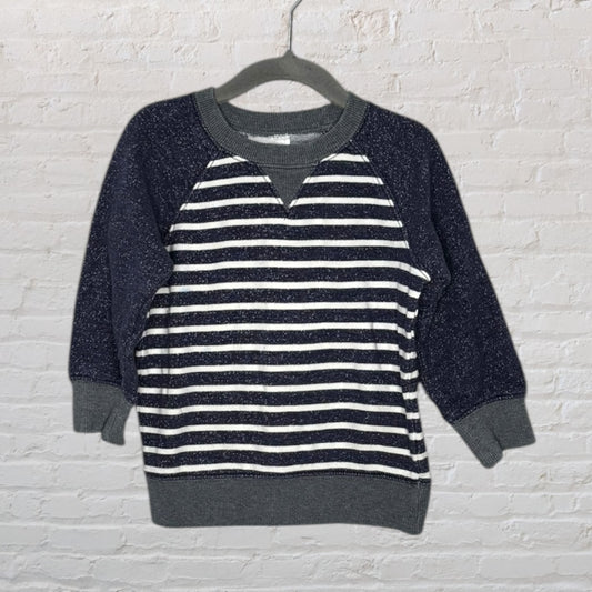 Hanna Andersson Striped Elbow Patch Sweater (3T)