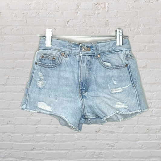 Zara Denim Fringe Shorts (6)