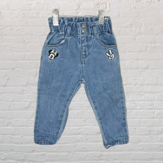 Zara X Disney Paperbag Waist Patch Jean (9-12)