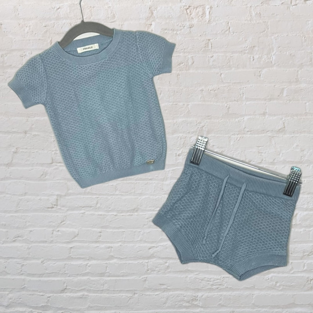 Fragile Knit Shortie Set (12M)