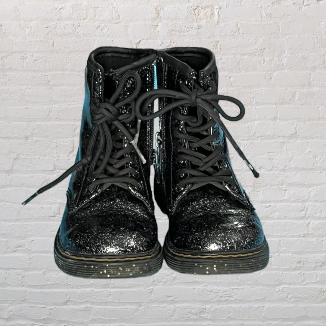 Dr martens outlet blue glitter boots