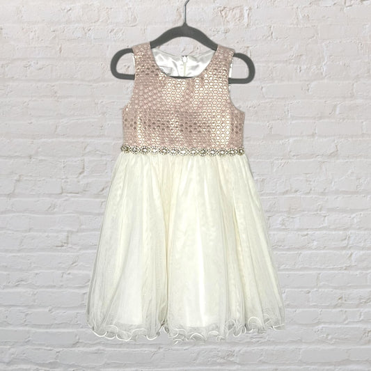 Couture Princess Gem-Embellished Shimmery Party Dress (3T)