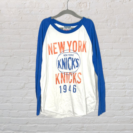 Junk Food New York Knicks Raglan Long-Sleeve (1)