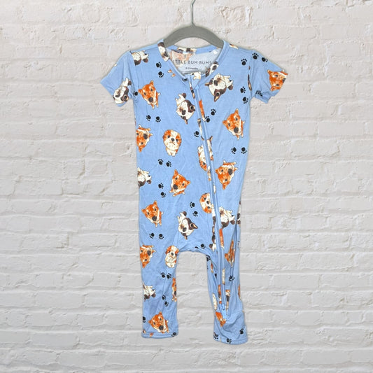 Little Bum Bums Bamboo Dog Print Romper (9-12)