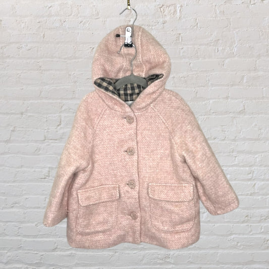 Zara Wool Blend Gingham-Lined Coat (4T)