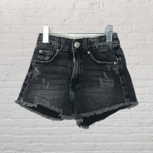 Zara Denim Fringe Shorts (6)