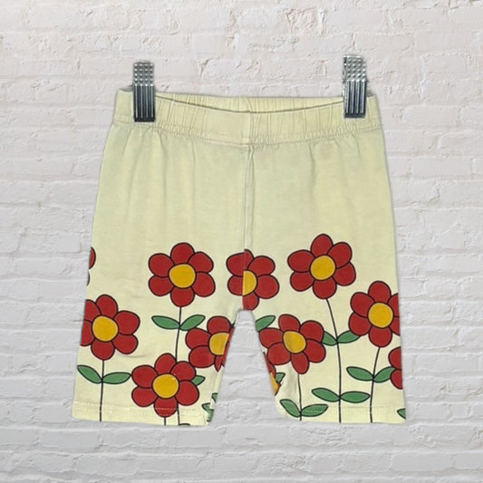 Banana Valentine Flower Print Biker Shorts (4T)