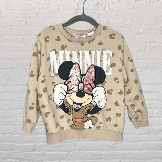 H&M X Disney Glitter Bow Minnie Sweater (4T)