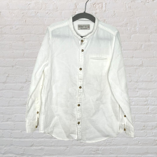 Zara Waffle Button-Down Shirt (7)