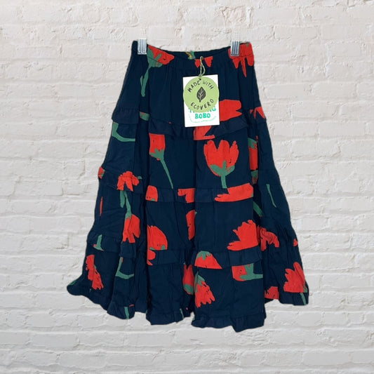 Bobo Choses Floral Woven Ruffle Skirt (4-5)