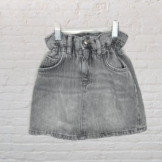 Zara Paperbag Waist Denim Skirt (6)