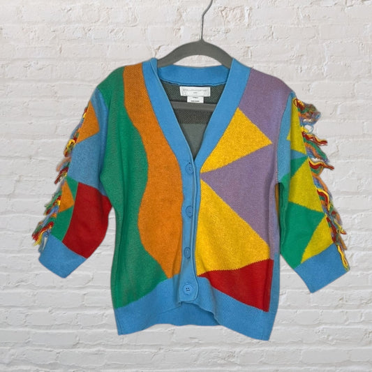 Stella McCartney Rainbow Fringe Knit Cardigan (4T)