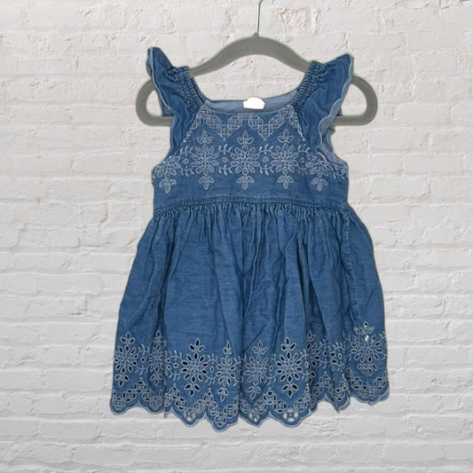 Gap Denim Eyelet Dress (12-18)