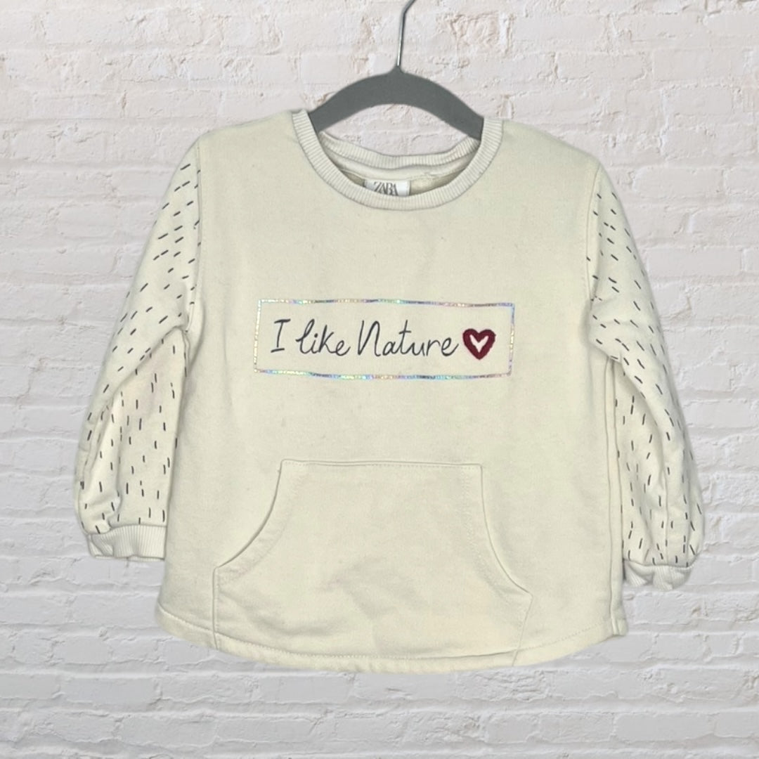 Zara 'I Like Nature' Sweater (3T)