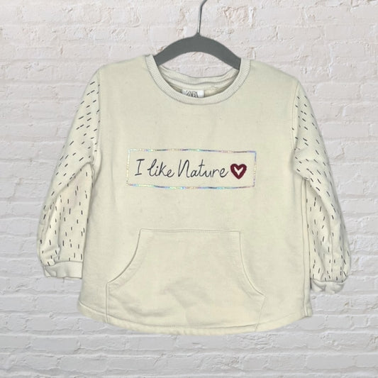 Zara 'I Like Nature' Sweater (3T)