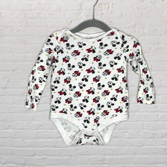 Disney Minnie & Mickey Print Onesie (9-12)