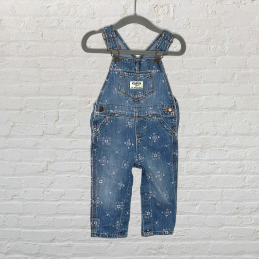 OshKosh Floral Overalls (9M)