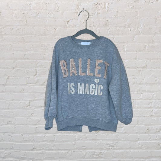 Zara 'Ballet Is Magic' Embellished Sweater - 7