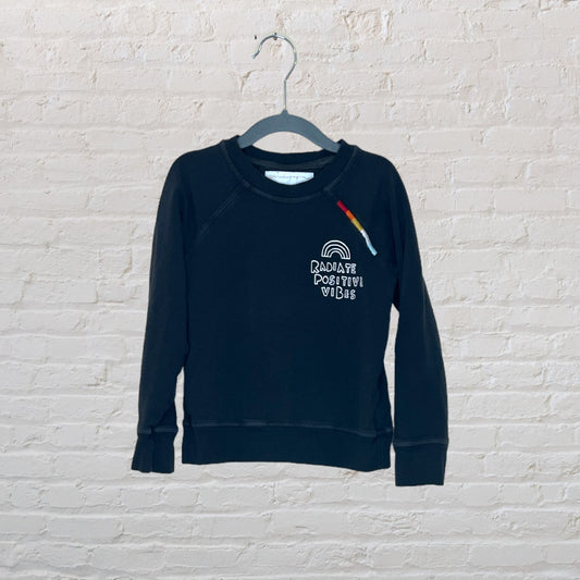 'Radiate Positive Vibes' Embroidered Sweater - 4T