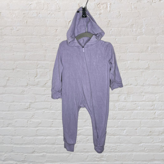 Kyte Baby Bamboo Jersey Taro Hoodie Romper (18-2)