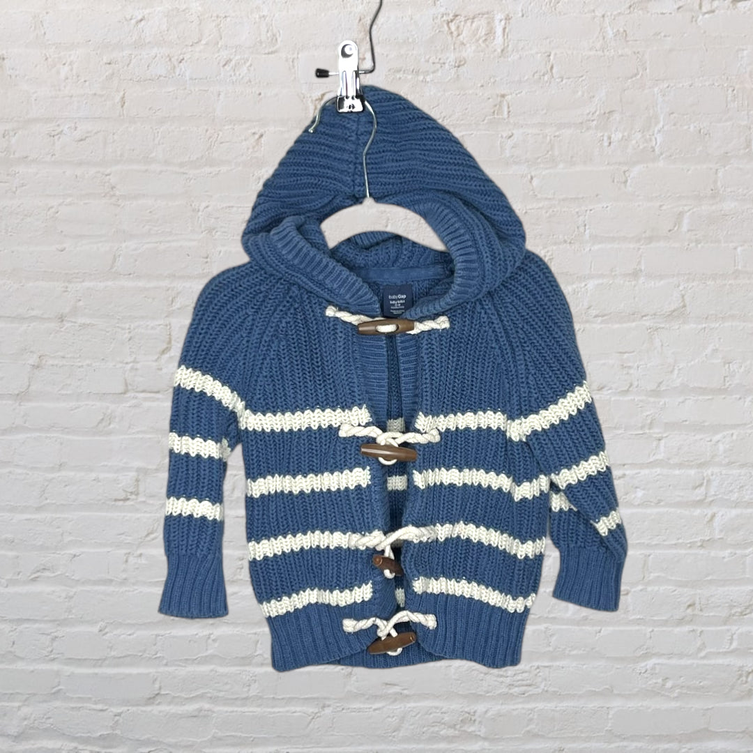 Ga Striped Cable Knit Hoodie (12-18)