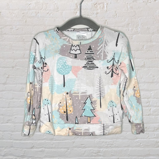 Vi & Jax Pastel Winter Scene Bamboo Long-Sleeve (18-24)