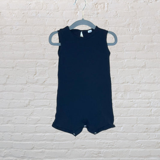 Stretchy Ribbed Tank Romper - 12-18