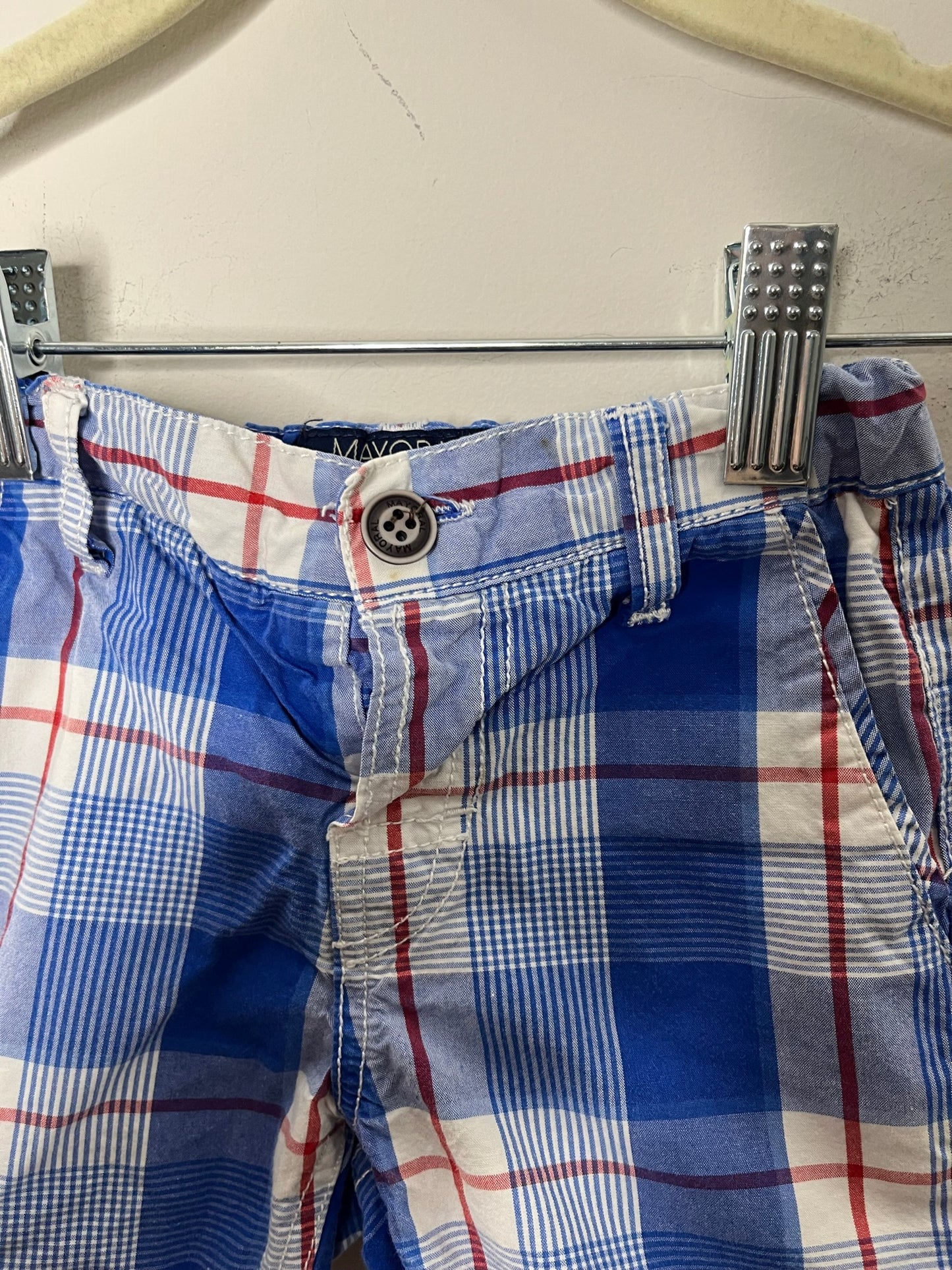 Mayoral Plaid Shorts (2T)