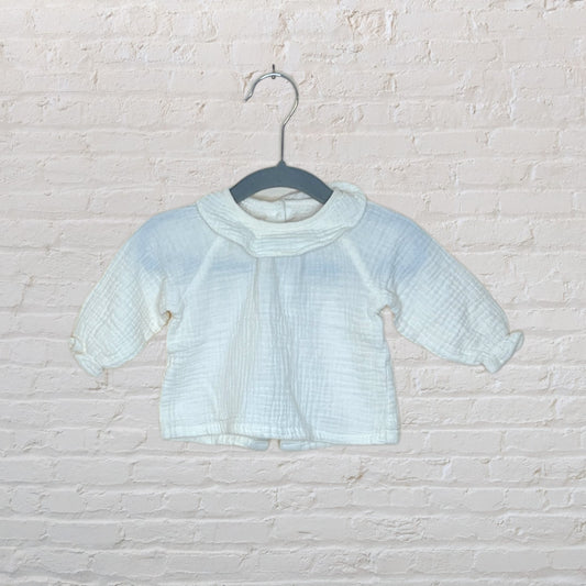 Ruffle Collar Muslin Long-Sleeve - 3-6