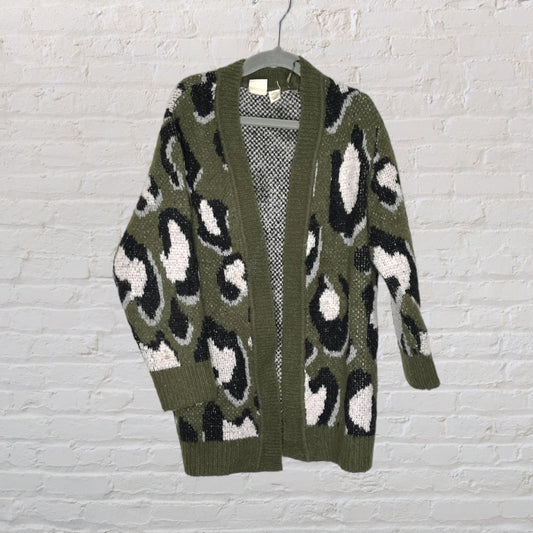 Oak & Ivy Knit Animal Print Open-Front Cardigan (6)