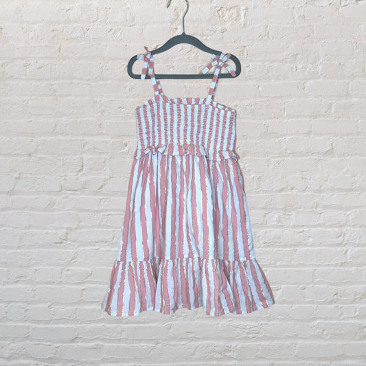 Crewcuts Smocked Candy Stripe Dress - 6